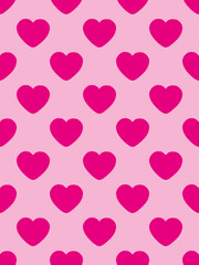 Fototapeta na wymiar Pink hearts on a pink background. The theme of Valentines day Vector illustration
