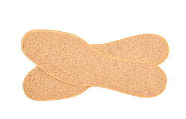 Pair of shoe insoles isolated