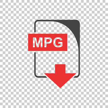 MPG file Icon vector flat