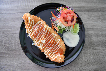 Breaded fried fish Dolly.