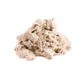 Pile of kinetic sand isolated