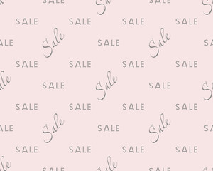 Sale simple background white on pink color Sale background Closeout seamless pattern, Clearance wallpaper Selloff and Sellout theme Vector illustration 