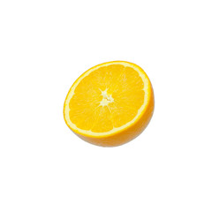 navel oranges on white background