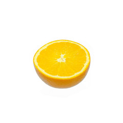 navel oranges on white background