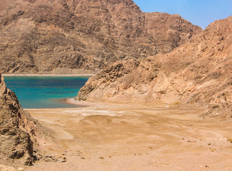 Sea & mountain View of the Fjord Bay in Taba, Egypt / The amazing view of the Sea & mountain of the Fjord Bay in Taba, Egypt