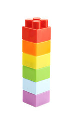 Single stack of toy bricks