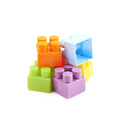 Pile of multiple toy bricks