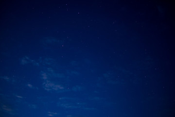 Sky at night with star and cloud