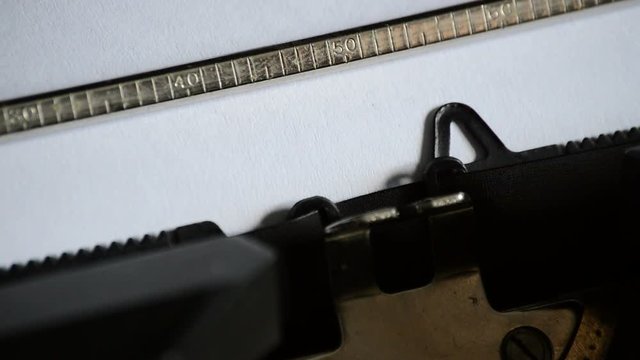 Typing the hebrew word HALLELUJAH with a old manual typewriter