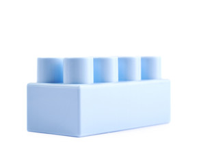 Single toy construction block isolated