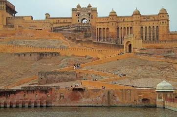 Papier Peint photo Travaux détablissement Amer Fort est la principale attraction touristique de la région de Jaipur