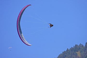 Paraglider in the French Alps