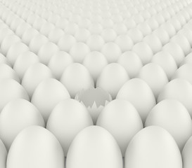 background of fresh eggs for sale. 3d render