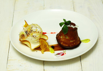 Delicious baked muffin or cupcake