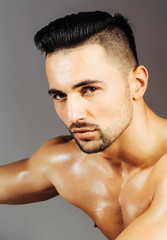 Handsome man or muscular macho