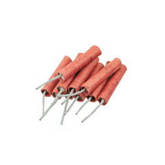Red Firecrackers isolated on white background