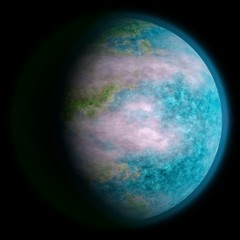 Realistic earth like planet texture