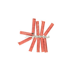 Red Firecrackers isolated on white background