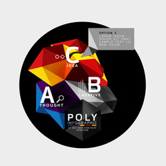 Colorful triangles with A B C options