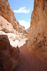 Fototapeta na wymiar Slot Canyon in the Valley of Fire State Park, Nevada, USA