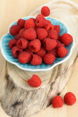 Ripe sweet raspberries