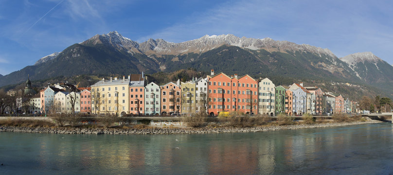 Innsbruck Mit Inn Und Nordkette Panorama