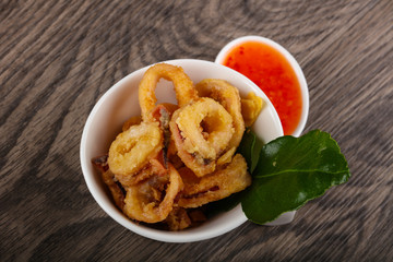 Fried squid rings