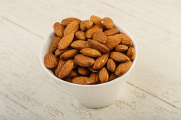 Almond in the bowl