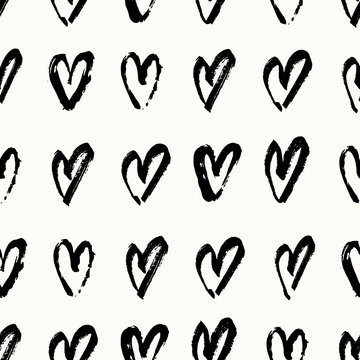 Hand Painted Hearts Pattern