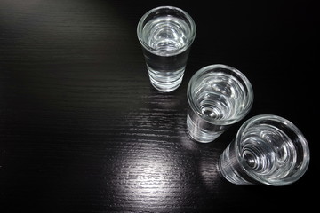 Serbian rakija in glass, traditional alcohol beverage