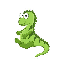 Cute cartoon animal. Stuffed chameleon. Vector plush toy isolated on white background.