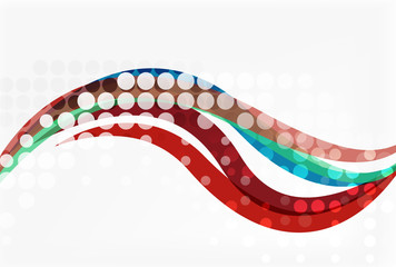 Vector dotted curve waves