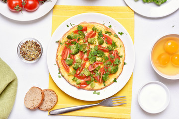 Omelette, top view