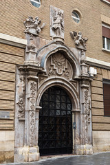 Fototapeta na wymiar Zaragoza (Aragon, Spain), church close up