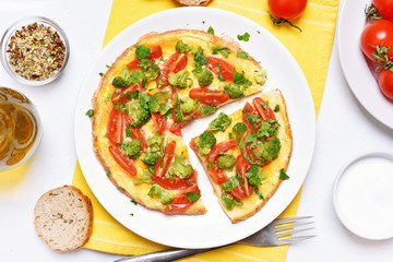 Omelet, top view