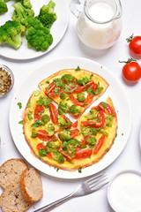 Omelet, top view