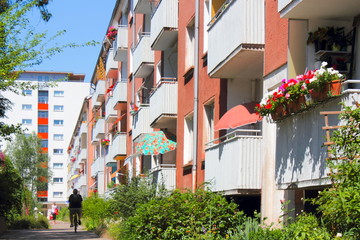 Obraz premium Eisenhüttenstadt, Plattenbau