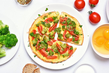 Omelette, top view