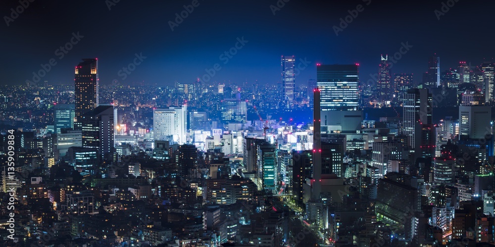 Wall mural Shinjuku at night