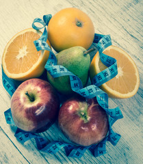 Healthy diet, weight loss - concept of healthy eating.