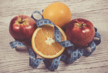 Healthy diet, weight loss - concept of healthy eating.