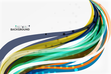 Colorful wave stripes and lines