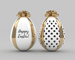 3d rendering of Easter elegant eggs