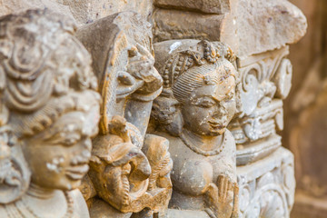 A sculpture of Durga in Abhaneri