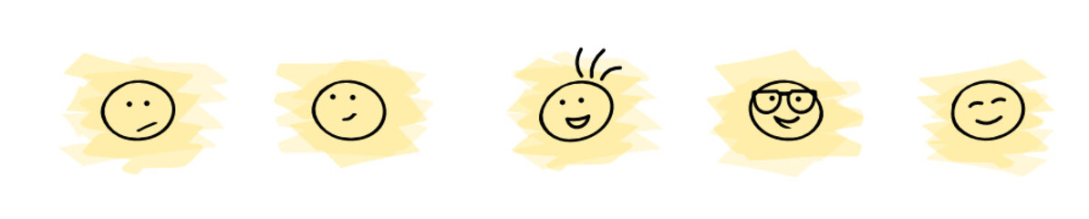 Smileys different faces