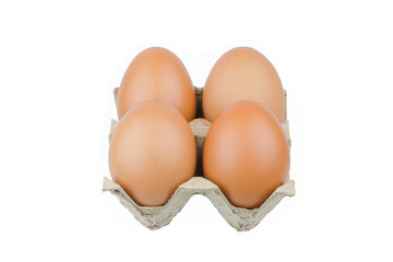 Paper Egg Tray isolated on white background