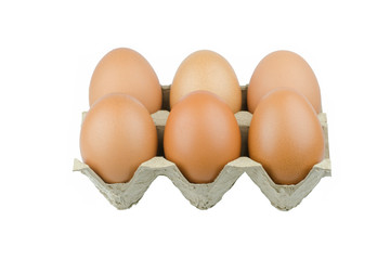 Paper Egg Tray isolated on white background