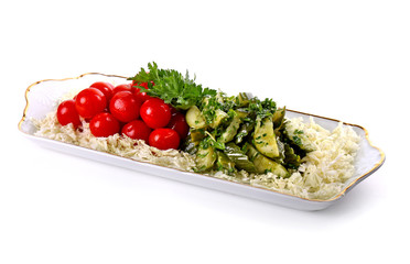 Plate of fresh vegetables