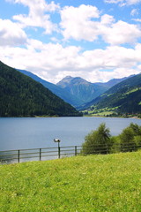 Zoggler Stausee im Ultental in S&uuml;dtirol im Sommer
