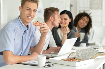 young people on break  
